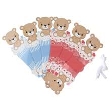 12 piezas Cajas de papel para regalo de dulces, fiesta de cumpleaños de oso de peluche, Día de San Valentín, de vuelta a la escuela