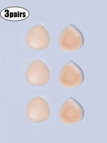3 cặp/gói Silicone Bộ đồ bơi Bikini  Chống nếp nhăn Không thấm nước Sự bảo vệ Hình dán - Màu be - Xem 1
