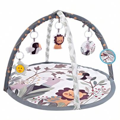 1只獅形音樂卡通遊戲墊配件,帶微笑表情,顏色隨機