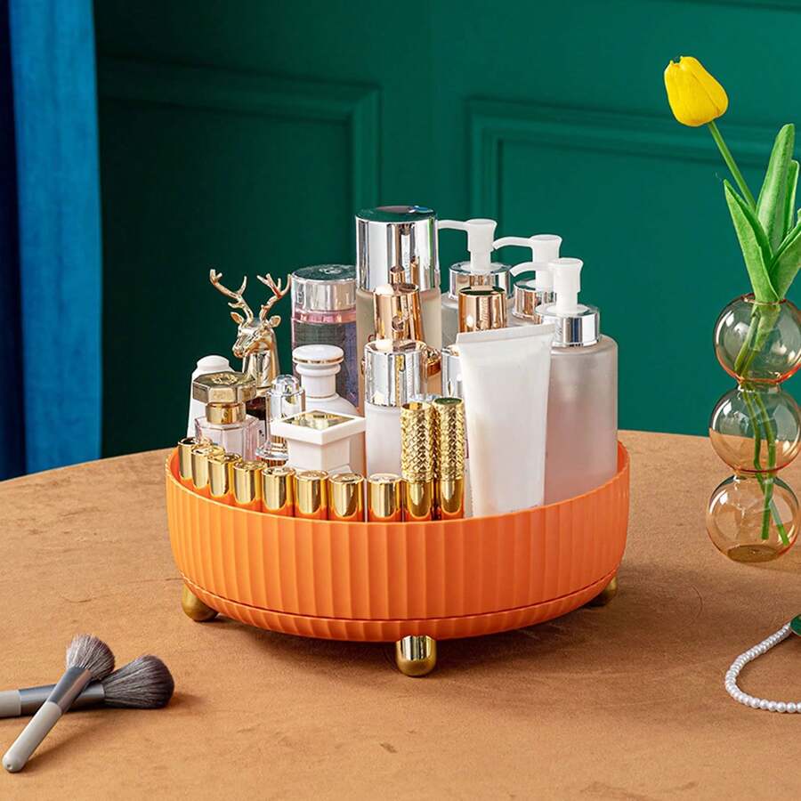 360 Degree Revolving Storage, Round Kitchen Spice Rack About Rotating Revolving Tray Cabinet Organizers Multifunction Condiment Spice Rack For Kitchen Cabinet Living Room - Multicolor - View 1