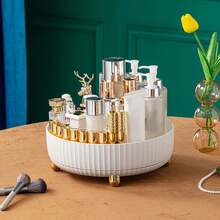 360 Degree Revolving Storage, Round Kitchen Spice Rack About Rotating Revolving Tray Cabinet Organizers Multifunction Condiment Spice Rack For Kitchen Cabinet Living Room - Multicolor - View 5