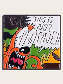 1 bucată This Is Fine Broșă drăguț smalț Pin desene animate Vopsea Insignă Accesorii pentru haine Fermec pentru geantă Artizanat Bijuterii pentru blugi Geantă Pălărie Guler Cămașă Cadouri de petrecere de Ziua Îndrăgostiților pentru bărbați și femei Dachshund Therian Ace drăguț Ace de rucsac