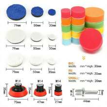 29X Buffing Pad Polishing Mop For Car Wheel Buffer Polisher Kit Drill Attachment - Multicolor - View 2