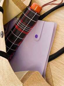 1 Miếng , Vàng Lanh Túi tote , Đỏ  Hoa hồng Hoa Mẫu chữ , Là A Tuyệt vời Qủa tặng Đối với phụ nữ , Mẹ , Giáo viên , Bạn , Và Đa chức năng Túi mua sắm , A Thiết kế mới , Dung lượng lớn , Và MỘT Lý tưởng Mua sắm - Màu Khaki - Xem 8