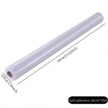 1pc 393.70inch/10m Length Kitchen Anti-Oil & High-Temperature Resistance Transparent Tile Wall Sticker, Kitchen Backsplash Clear Wall Protector, Splash Protection Moisture Proof Self Adhesive - Silver - View 2