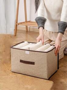 2入組非織布收納盒（大小）,可折疊衣物收納盒,日用品收納容器,高容量收納籃,適用於家庭生活 - 彩色 - 查看 3