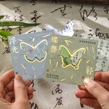 1入古典金屬書籤,美麗蝴蝶形空心書籤,適合書迷、作家、讀者、朋友、學生節日、生日禮物文具用品 - 藍色 - 查看 2