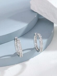 1 đôi Bông tai hình chữ C Zirconia đơn giản, khí quyển, thanh lịch, sang trọng, đáng yêu, sáng bóng dành cho phụ nữ và trẻ em gái. Thích hợp cho mùa tốt nghiệp, kỳ nghỉ, tiệc bãi biển, tụ tập, đám cưới, phù dâu, sinh nhật, cầu hôn, cặp đôi, ngày nhà giáo, ngày của mẹ, ngày lễ tình nhân, lễ hội nữ thần, quà tặng - Vàng - Xem 6