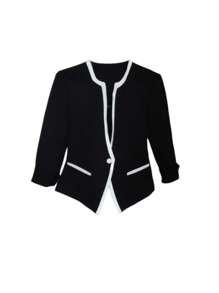 Saco tipo Blazer manga 3/4 - Negro - View 1