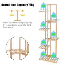 Estantería para Plantas Macetas de Bambú Decorativa: Escalera para Flores Vertical Soporte Estante para Esquina Exterior Interior Balcón Jardín Salón