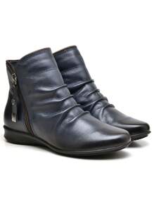 Women Ankle Boots & Booties - Màu xanh hải quân - Xem 3