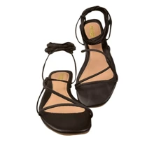 Women Flat Sandals - 黑色 - 查看 2