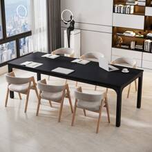 Tribesigns 6.5FT Conference Table, 78.7 Inche Rectangle Meeting Seminar Table, Large Business Tables For 6-8 People (Only Table) - 黑色 - 查看 4