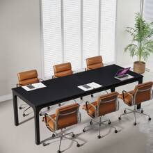 Tribesigns 6.5FT Conference Table, 78.7 Inche Rectangle Meeting Seminar Table, Large Business Tables For 6-8 People (Only Table) - 黑色 - 查看 1