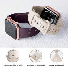 Bracelet de sport compatible avec les bracelets de montre 40 mm, 44 mm, 41 mm, 46 mm, 45 mm, 49 mm, 38 mm, 42 mm pour femmes et hommes, bracelet de remplacement en silicone souple pour montre Ultra SE Série 10 9 8 7 6 5 4 3 2 - Starlight - Voir 3