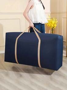 1入旅行托特包，行李收納袋手提包，可折疊式大容量拉鍊手提旅行袋，輕便堅固加固式S、M、L三種尺寸的收納袋，返校季/搬家/校園宿舍必備，最佳禮物，學校用品 - 藏蓝色 - 查看 1