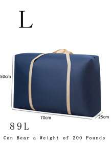 1入旅行托特包，行李收納袋手提包，可折疊式大容量拉鍊手提旅行袋，輕便堅固加固式S、M、L三種尺寸的收納袋，返校季/搬家/校園宿舍必備，最佳禮物，學校用品 - 藏蓝色 - 查看 6