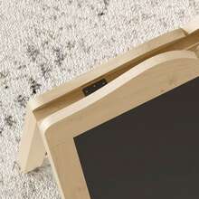 Vinsetto Pizarra Caballete con Marco de Madera Pizarra de Pie Magnética Plegable con 8 Tizas Líquidas y 6 Tableros Doble Cara 51x60x101 cm Natural - Beis - Ver 9