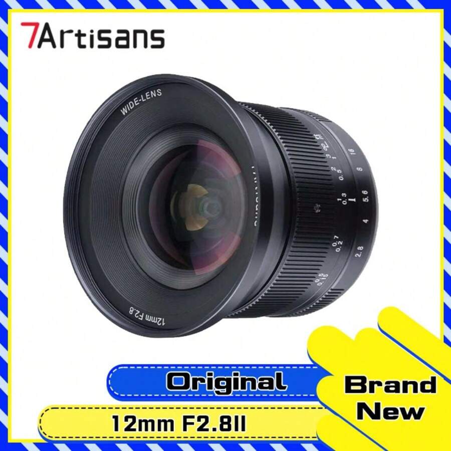 7artisans 12mm F2.8 Mark APS-C 超广角相机镜头 适用于 E10 -E10 A6400 A6000 - 黑與白 - 查看 1