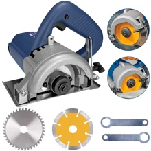 Serra Mármore Elétrico Dois Discos de Cortes 1200W 60Hz 220V - Azul - Visão 1