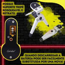 Nível Laser Nivelador Giratório com Tripé Abs Profissional 360 linha cruz - Amarelo mostarda - Visão 6