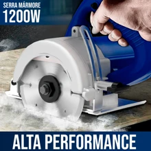 Serra Mármore Elétrico Dois Discos de Cortes 1200W 60Hz 220V - Azul - Visão 7