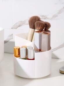 1入組大容量旋轉化妝刷架，女性和女孩禮物的便攜式刷具組織者 - 白色 - 查看 4
