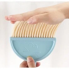 半圓形鍵盤刷桌面小掃帚組小型帶簸箕鍵盤清潔刷家用垃圾刷 - 藍色 - 查看 10