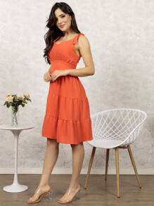 Women Skirts - 橘色 - 查看 1