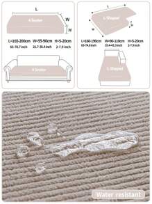 1 Pièce Housse De Coussin De Canapé Élastique En Tissu Jacquard Imperméable, Simple Couverture De Canapé Antidérapante De Style Moderne, Protecteur De Canapé Pour Salon Pour Canapé En Forme De L Et 1-4 Places