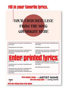 1Pc Lyric Poster | Áp phích âm nhạc | Canvas Lyric bài hát tùy chỉnh | Nghệ thuật treo tường Lyric | Bản in Lyric được cá nhân hóa | Quà tặng cho người yêu âm nhạc | Nghệ thuật treo tường Lyric | Khung tùy chọn - Nhiều màu - Xem 5