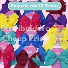 12 Coquette Ribbon Bows Fashion Bow Clip. Trend. Picky - Multicolor - View 5