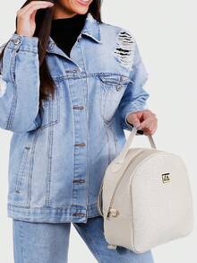 Women Tote Bags - 白色 - 查看 2