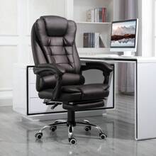 HOMCOM High Back Executive Office Chair With Retractable Footrest 921-083V01CF