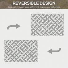 Outsunny 152 X 243 Cm(5x 8ft) Outdoor Rug Reversible Mat Plastic Straw Rug Portable RV Camping Mat For Garden Deck Picnic Indoor - Light Grey - View 3
