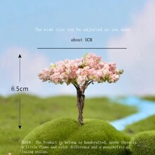 3 Pièces/paquet Mini Cerisiers Figurines Miniatures De Maison De Poupée Accessoires Féeriques De Jardin, Décor De Gâteau, Ornements Pour Décoration De Plante De Paysage Micro, Statut De Bonsaï, Kit De Pelouse De Terrasse De Jardinage Pour Un Cadeau De Bricolage À Domicile