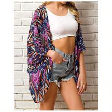Haute Edition Women's Lightweight Summer Kimono Cover Up Cardigans - Black - View 1