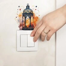 1 Miếng Trang trí lễ hội Màu nước Hình ngôi sao Đèn lồng Nhãn dán Chuyển đổi - Nhiều màu - Xem 4