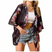 Haute Edition Women's Lightweight Summer Kimono Cover Up Cardigans - Dark Grey - View 1