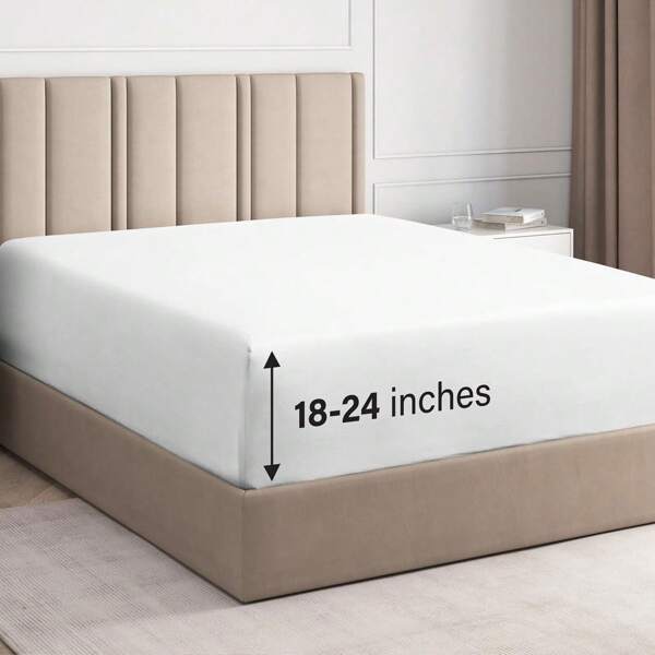 CGK Linens Extra Deep Pocket Microfiber Fitted Sheet - Hotel Luxury Single Fitted Sheet Only - Easily Fits 18 Inch To 24 Inch Mattress - Soft, Wrinkle Free, Breathable & Comfy Extra Deep Pockets
