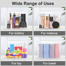 2入組透明化妝包,pvc化妝包,經tsa認證的洗漱化妝包,適用於女性和男性,具有拉鍊的機艙行李箱旅行配件沙灘包沙灘必需品沙灘毛巾盒組沙灘配件沙灘物品假日用袋假日必備品,適用於夏季度假 - 白色 - 查看 4