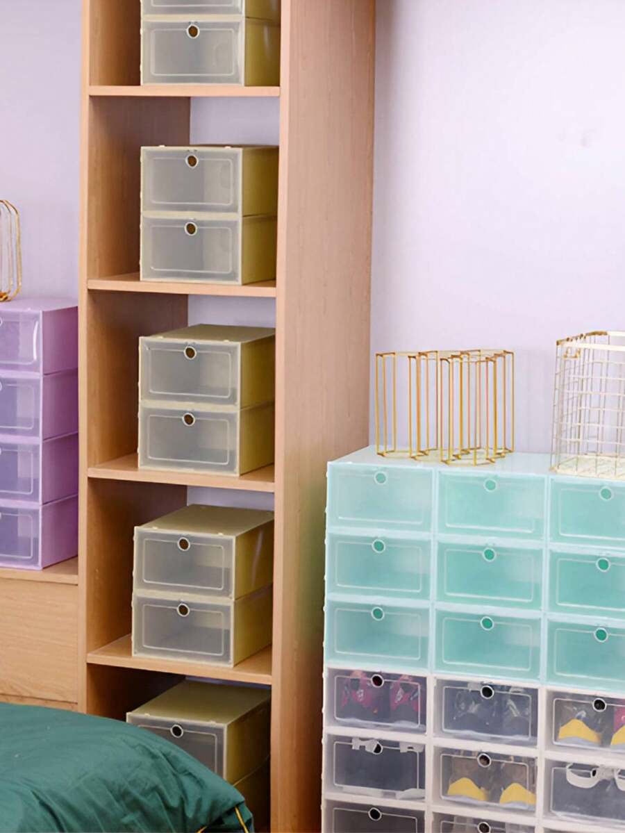 Cajas de Almacenaje Apilables Para Calzado. 3 Y 5 Organizadores y Cuidado de Tus Zapatos - Multicolor - Ver 1