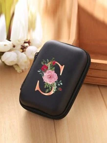 1入時尚簡約純色EVA材質裝飾字母通用數字存儲袋，男女均可使用，可用於存儲耳機和充電寶，數據線，情人節禮物，商務，旅遊，學校，辦公室，旅行必備品，旅行配件，旅行整理袋 - 黑色 - 查看 14