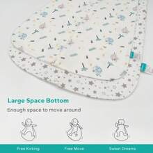 2pcs Baby Large Space Sleeping Bag, 0.5 Tog, Suitable For 0-18 Months Infants - Star - View 6