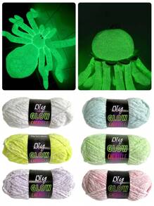1pc Chenille Glowing Wool, Luminous Yarn, Soft And Perfect For DIY Knitting And Crocheting For Crochet Sweater Hat Scarf Doll 4mm 70meters/2755inch