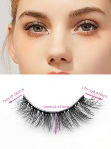 Goseek自然睫毛貂毛睫毛,100％手工製作,蓬鬆的貓眼睫毛,仿若像外擴束狀的假睫毛,厚實柔軟的捲曲假睫毛,5對裝5d-20 - 黑色 - 查看 2