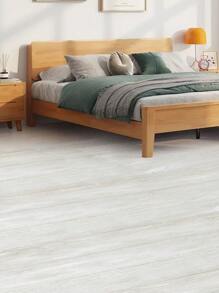 1 Piece Retro & Thickened & Matte Surface Effect Beige Wood Grain Texture Anti-Slip Waterproof Abrasion Resistant Floor Tile Sticker For Home Decoration, Stickers, Wall Decal, Vinly Decal For Home Decorations, Spring Decoration Items Refesh Your Home, Rama Decoration Stickers Gifts Birthday Graduation