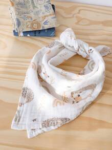 Happy Flute 5PCS  Soft Muslin Baby Muslin Bib 60*60cm Multi-Purpose Burp Cloth/Baby Scarf Handkerchief - Multicolor - View 6