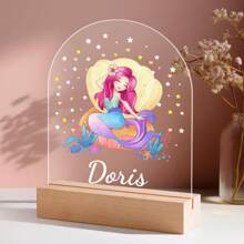1pc Personalized Name Fairy Night Light Custom Name Flower Fairy Lamp Room Lamp Gift With First Name Gift Decoration Room Birthday Gift Bedside Lamp 3D Room Decor Night Light Desk Lamp Night Light Gift Customized Gift For Her Him Birthday Anniversary,  For Girlfriend Boyfriend