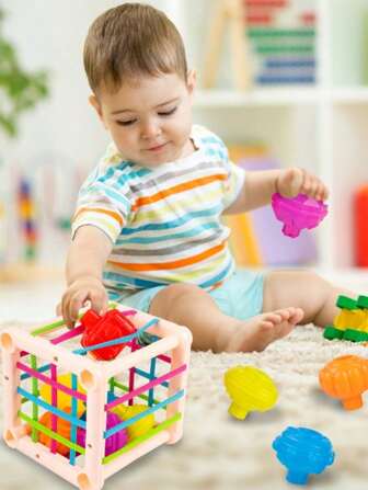 兒童玩具,遊戲和學習延伸教育玩具,適用於18個月以上的男孩和女孩（某些零件、形狀和顏色隨機發貨）